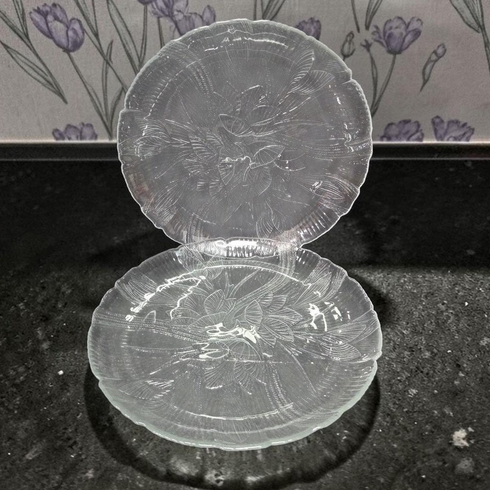 Arcoroc Canterbury Crocus Dinner Plates, Set of 2, Vintage Floral‎ Dinnerware